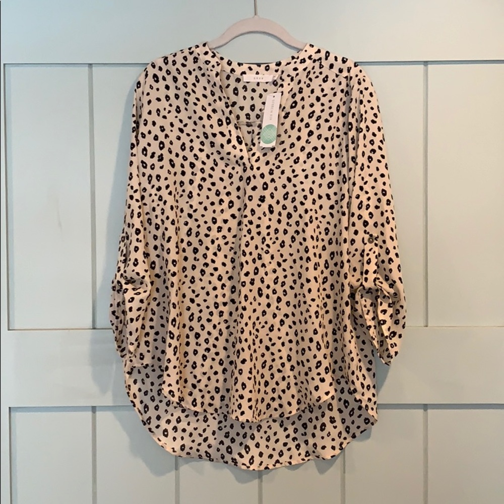 Animal print blouse